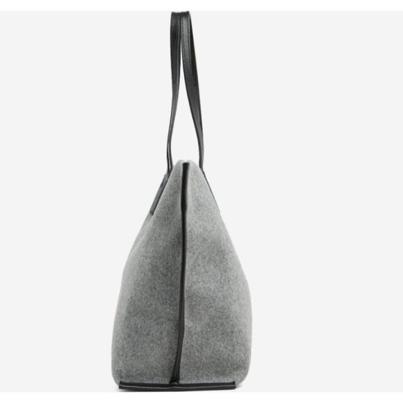 Longchamp Roseau Essential Large Wool w/ Russian Leather Trim Open Tote MSRP$460 - Picture 11 of 13